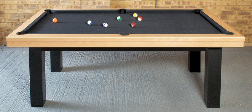7ft pool table in black finish