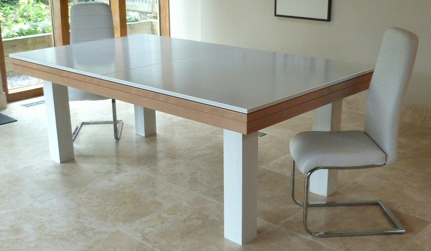 white beech pool dining table