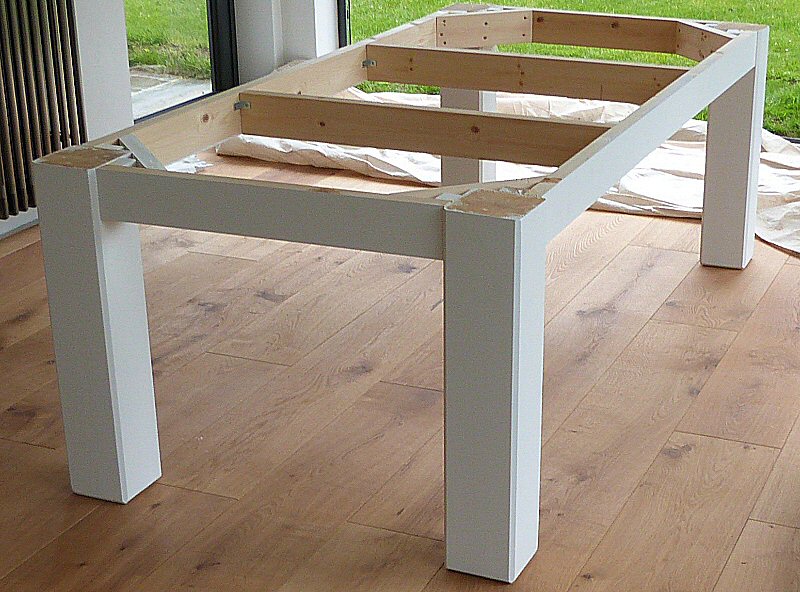 Table frame for white 7ft pool dining table