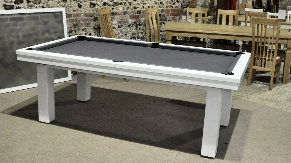 7ft white pool table