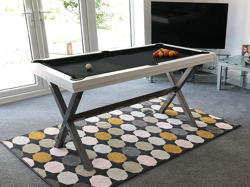 white topframe pool table